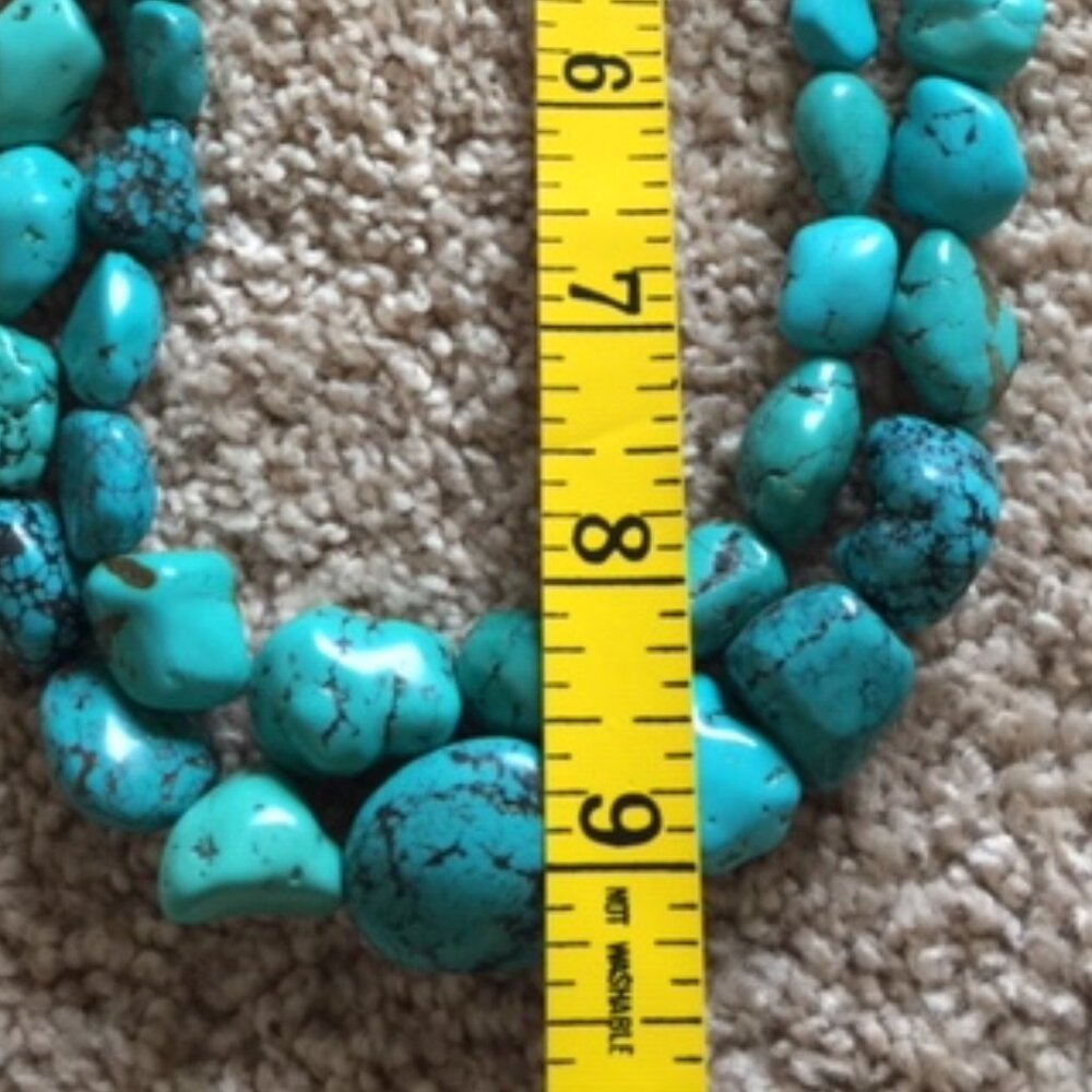 Turquoise Double Stranded Necklace - image 7